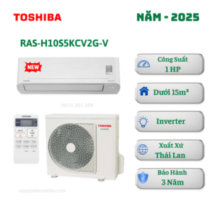 Máy lạnh Toshiba Inverter 1HP RAS-H10S5KCV2G-V – Giải pháp làm mát tiết kiệm, lọc khí sạch khuẩn, ra mắt năm 2025