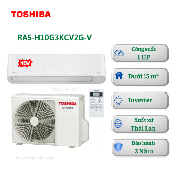 Máy lạnh Toshiba Inverter 1HP RAS-10G3KCV2G-V