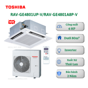 Máy lạnh Toshiba âm trần 3 pha RAV-GE4801UP-V/RAV-GE4801A8P-V Inverter 4HP 1 chiều