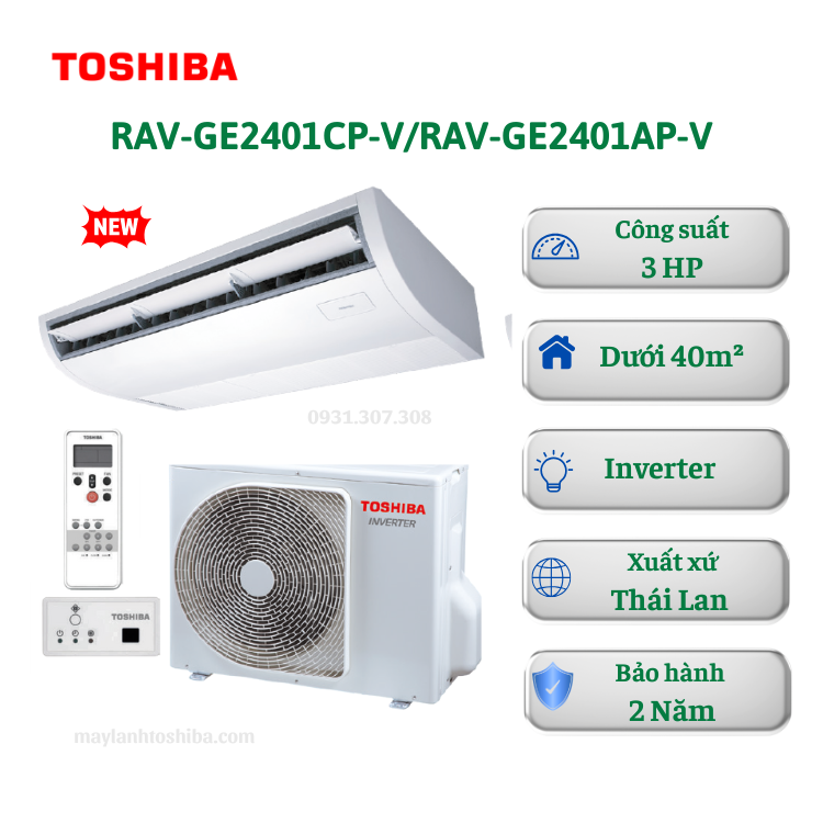 Máy lạnh Toshiba áp trần RAV-GE2401CP-V/GE2401AP-V