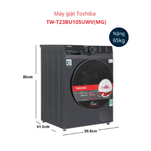 Kích thước máy giặt Toshiba Inverter 9.5 kg TW-T23BU105UWV(MG)