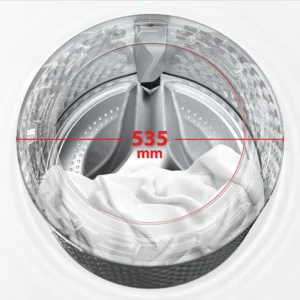 Lồng giặt siêu rộng 535mm, cửa siêu rộng 365mm